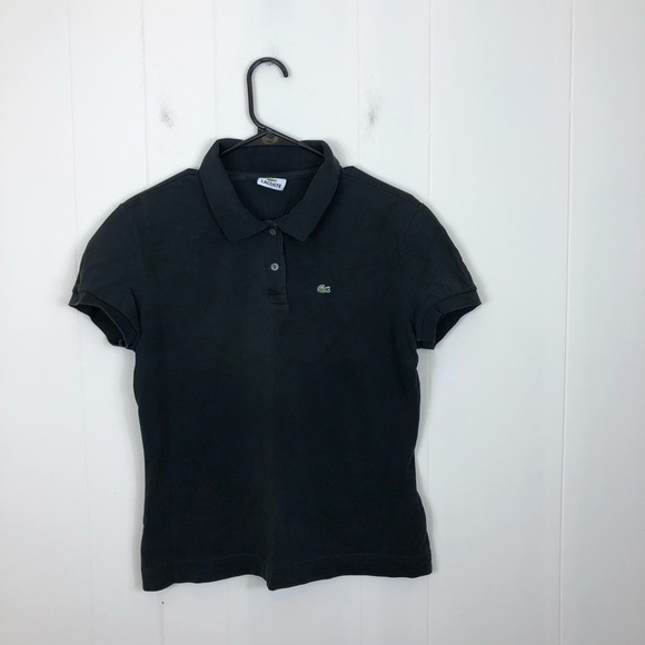 Lacoste Short Sleeve Two-Button Classic Fit Pique Polo Black Sz XL - Picture 4 of 8